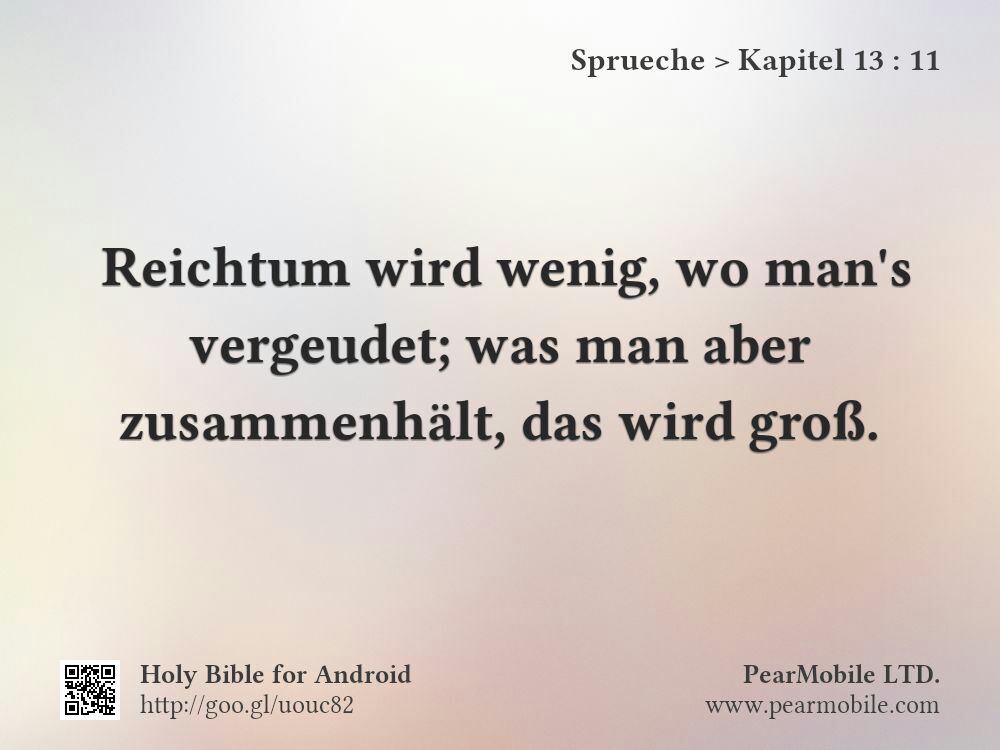 Sprueche, Kapitel 13:11